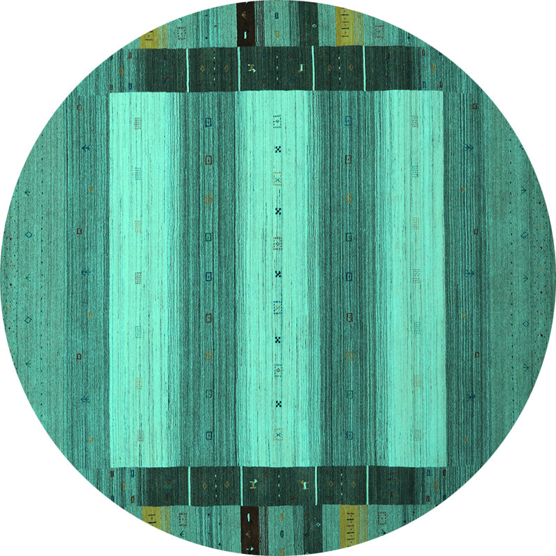Maeleah Performance Abstract Indoor Rug, Round 8'
