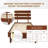 Caden Solid Wood Platform Bed with Adjustable Headboard, Mid-Century Modern-482096222-482096208