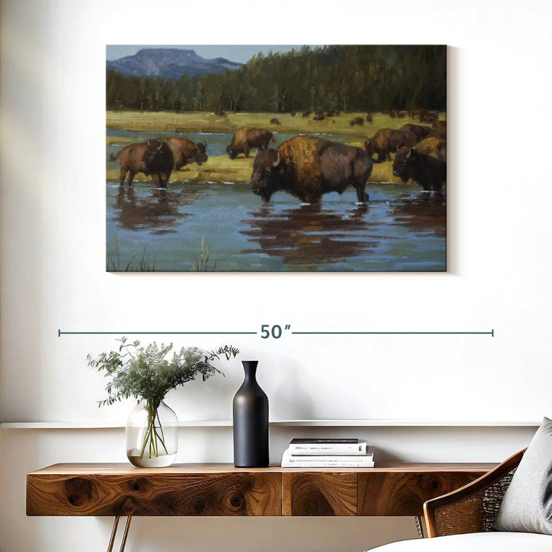 Buffalo Crossing, 26" H x 39" W