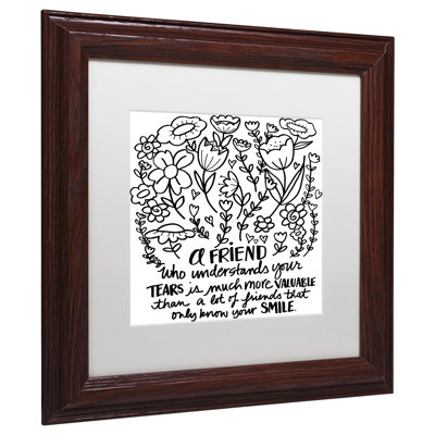 Arzel 'A Friend' Framed Textual Art