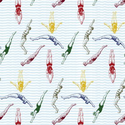SAMPLE-Divers 10' L x 25" W Peel and Stick Wallpaper Tile