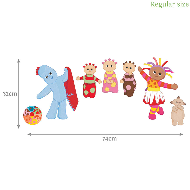 In the Night Garden Friends Wall Stickers, 32cm H x 74cm W