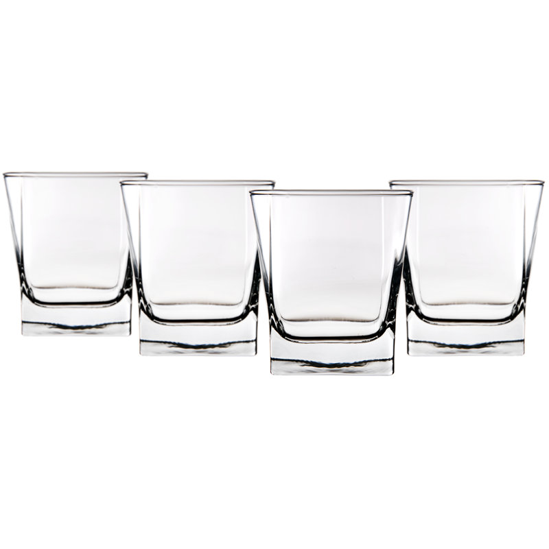 10 oz. Red Series Carré double verre à l'ancienne