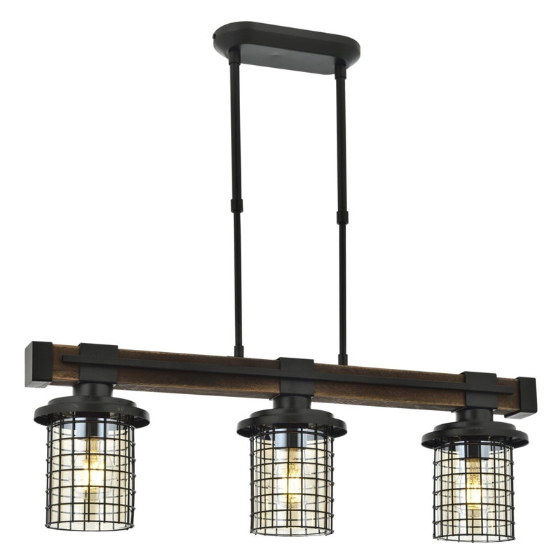 Lustre pour îlot de cuisine 3 lumières