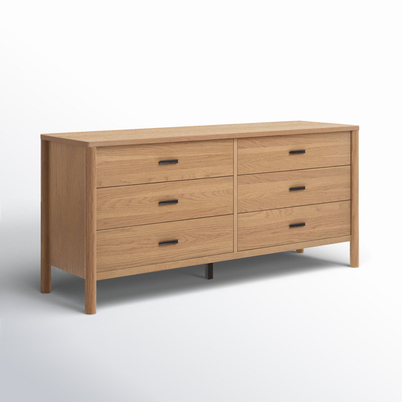 Commode 6 tiroirs Kaplan, Naturel