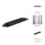 Metal, Set Of 2 26 and 32", Flat Tray With Ring Handles, Black, Rectangle