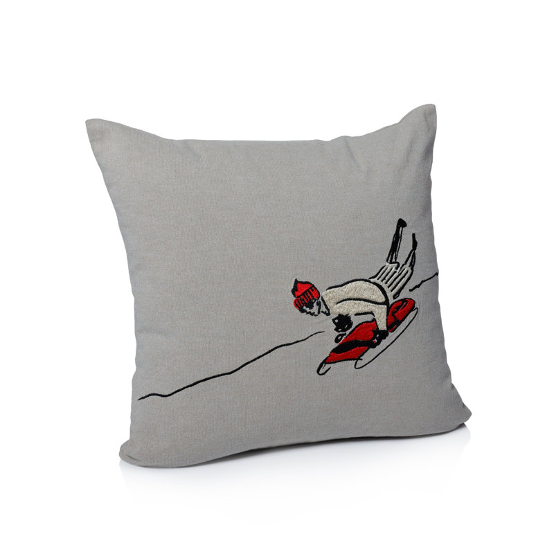 Coussin en coton St. Moritz, Traîneau à chiens