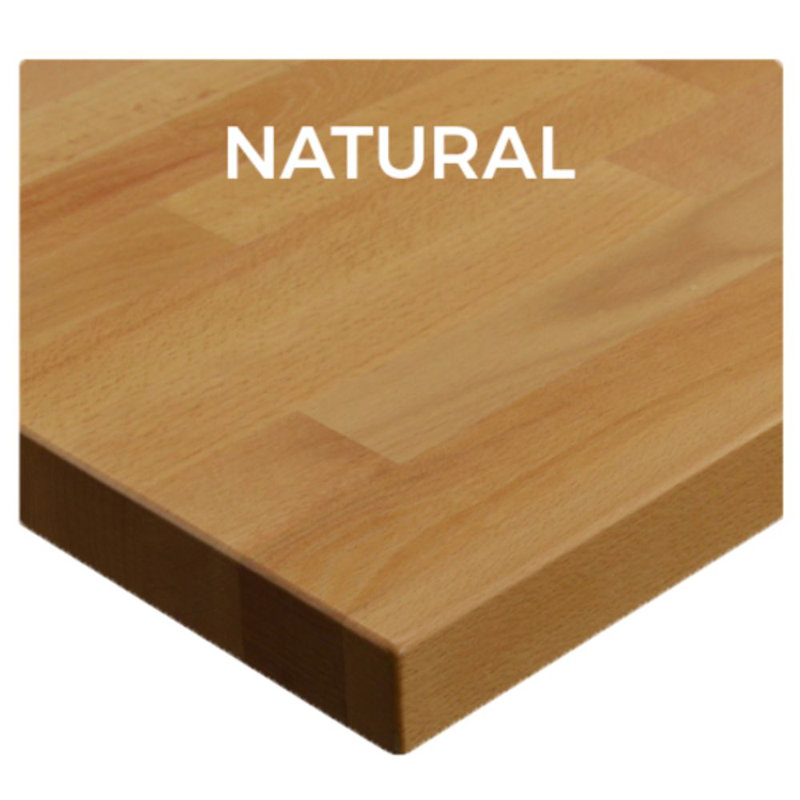 Plateau de table rectangulaire biseauté, P 30 po x L 72 po, Naturel