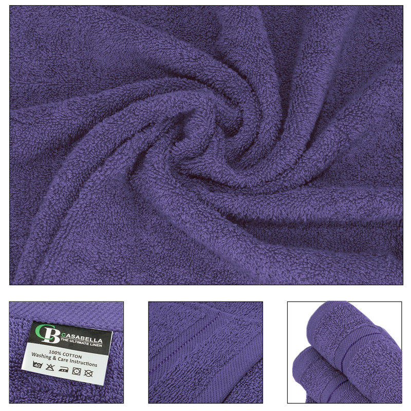 Casabella Luxury Face Towel, Purple
