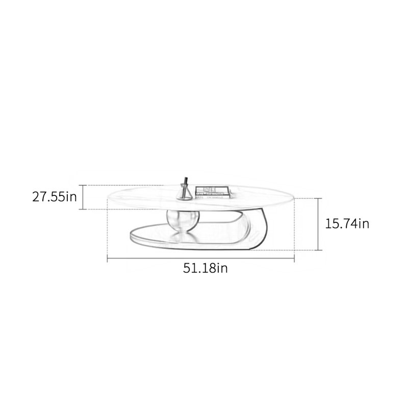 Light luxury art design coffee table