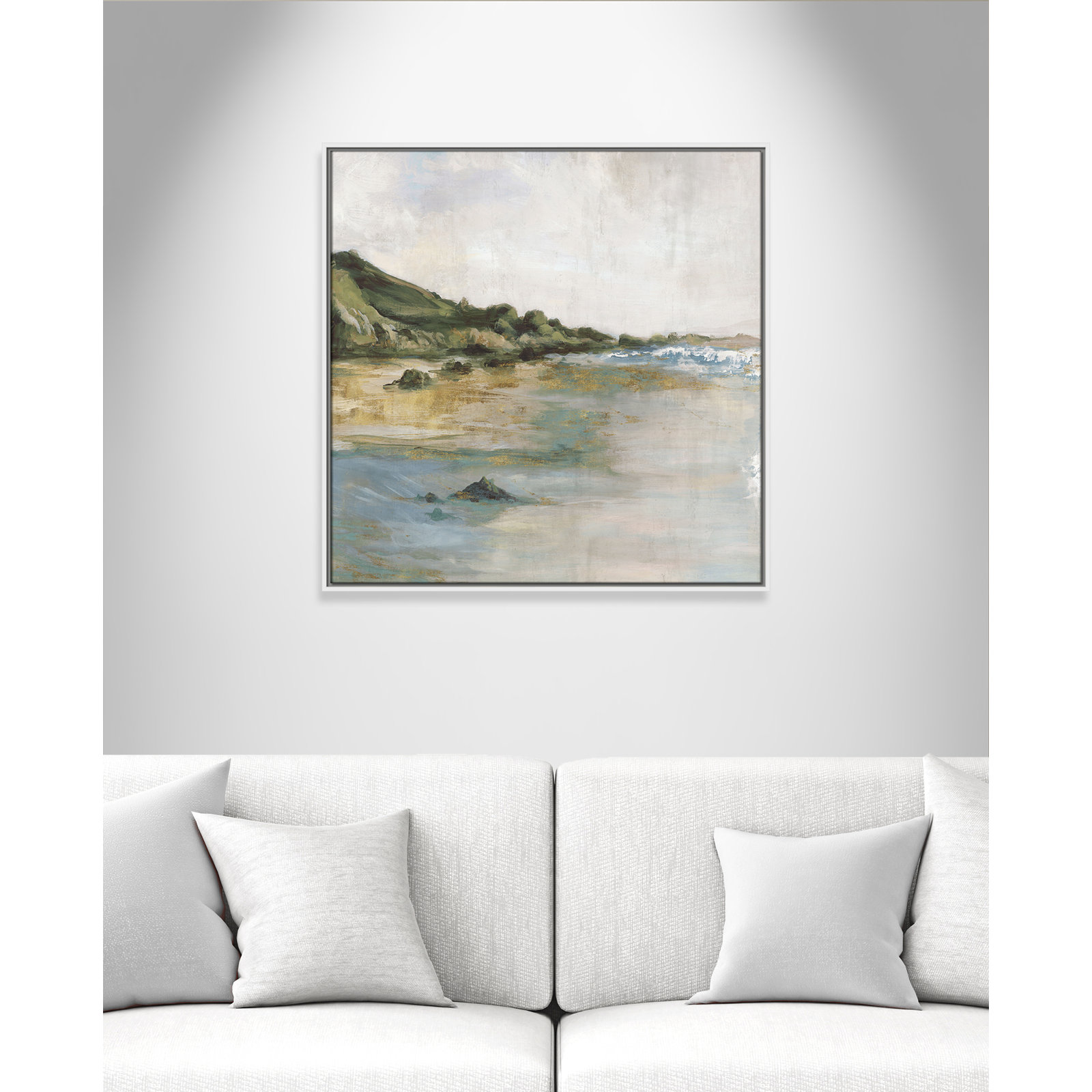 Cordoba "Tide's Edge" Print, 31.5" H x 31.5" W, White