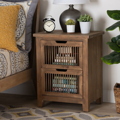 Table de chevet 2 tiroirs Crantor