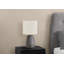 Lighting, 19"H, Table Lamp, Grey Ceramic, Ivory / Cream Shade, Contemporary