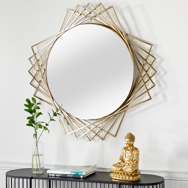 Scheer Circle Mirror, Gold