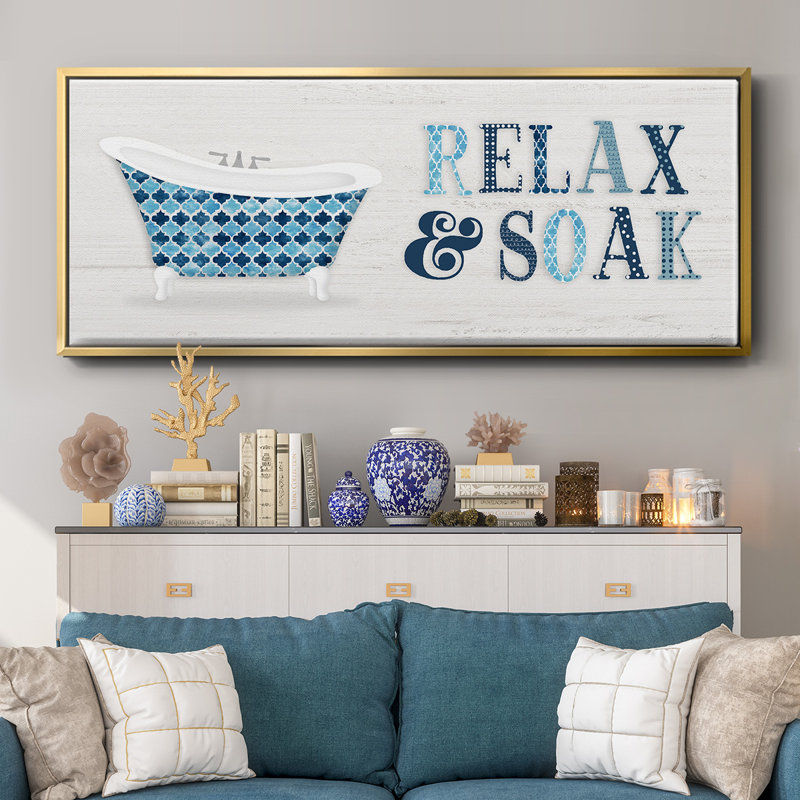 Relax and Soak - Toile encadrée, H 24 po x l 60 po