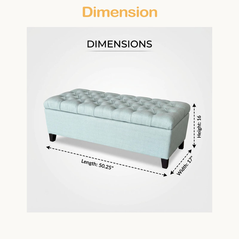 Banc de rangement avec repose-pieds 50,25 po et banc de rangement avec charnières de sécurité et repose-pieds, Bleu