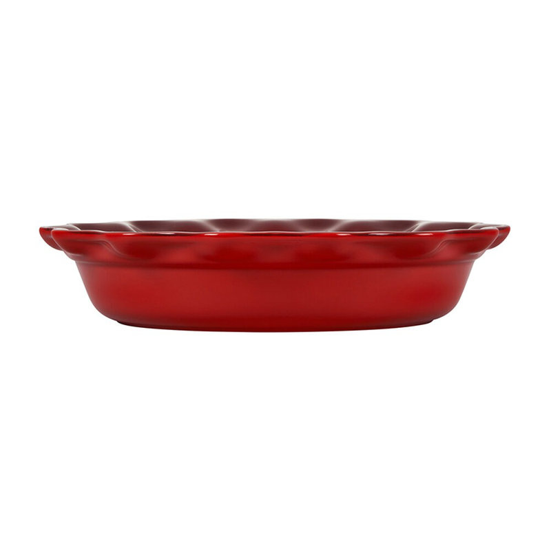 Le Creuset Stoneware 9" Pie Dish, Cerise