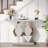 47.24" Mirrored Console Table With Acrylic Diamonds, Silver Sofa Table For Entryway