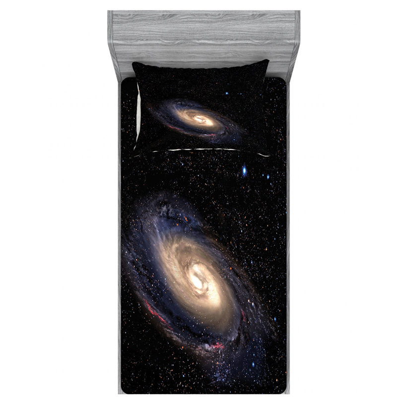Ensemble de draps Deep Outer Space, Ensemble de draps pour lit simple TG avec 1 taie d