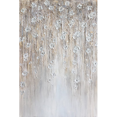 Fleurs ascendantes - peinture sur toile tendue