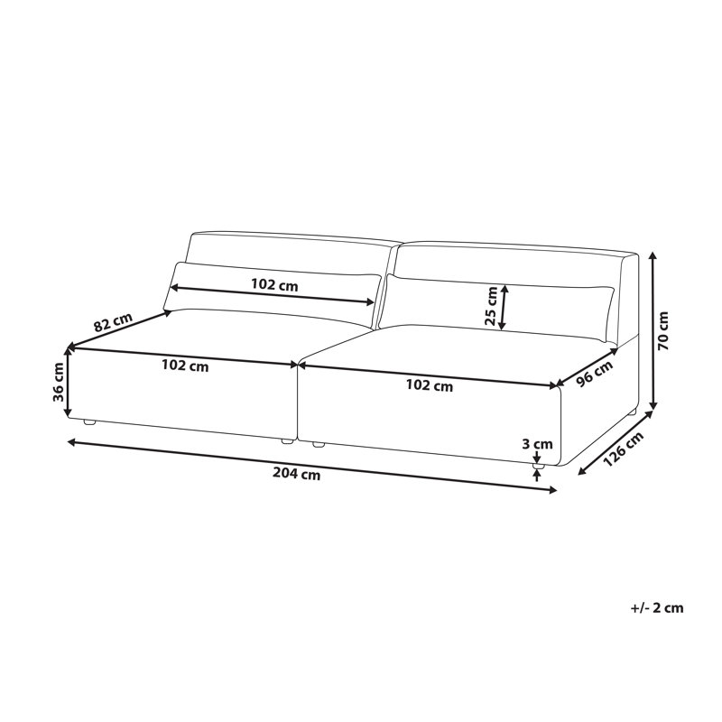 Netanya 2 Seater Sofa, White
