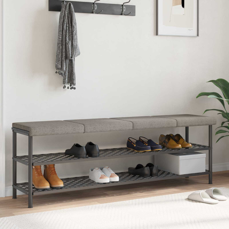  Bench Cushion Faux Suede Fabric Modern Indoor Hallway Living Room Foam, Light Grey, 4, 40 cm W x 38 cm D