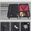 Ensemble de valises 3 pièces Valise légère PC + ABS avec deux crochets, roues pivotantes, (20/24/28) rouge