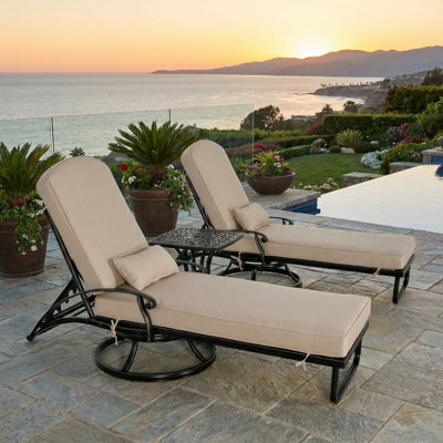 Chaise longue inclinable avec coussin Wetherell