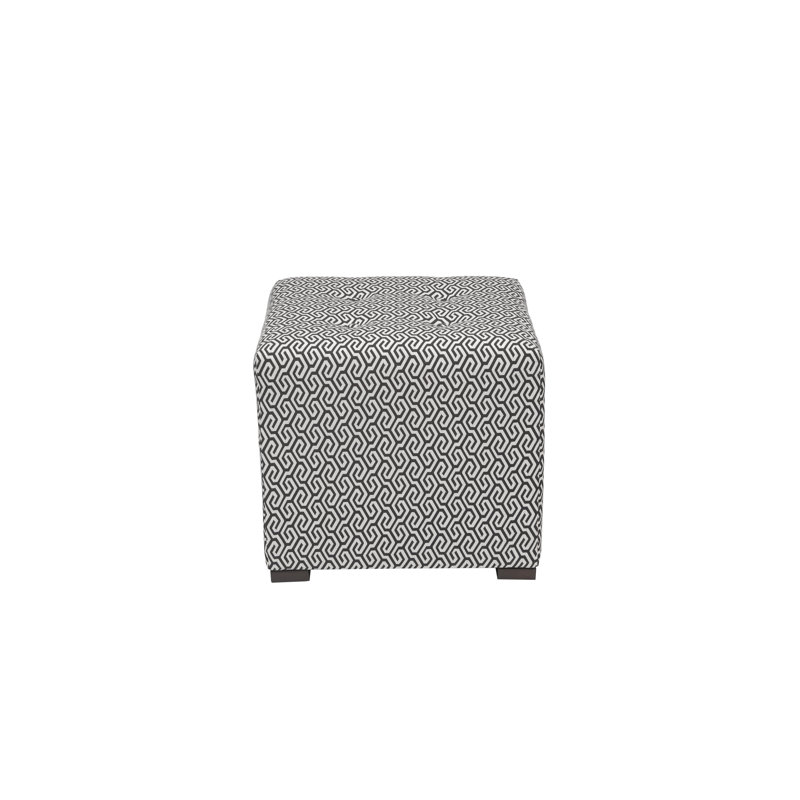 Repose-pieds Dalery, 100 % polyester noir / crème