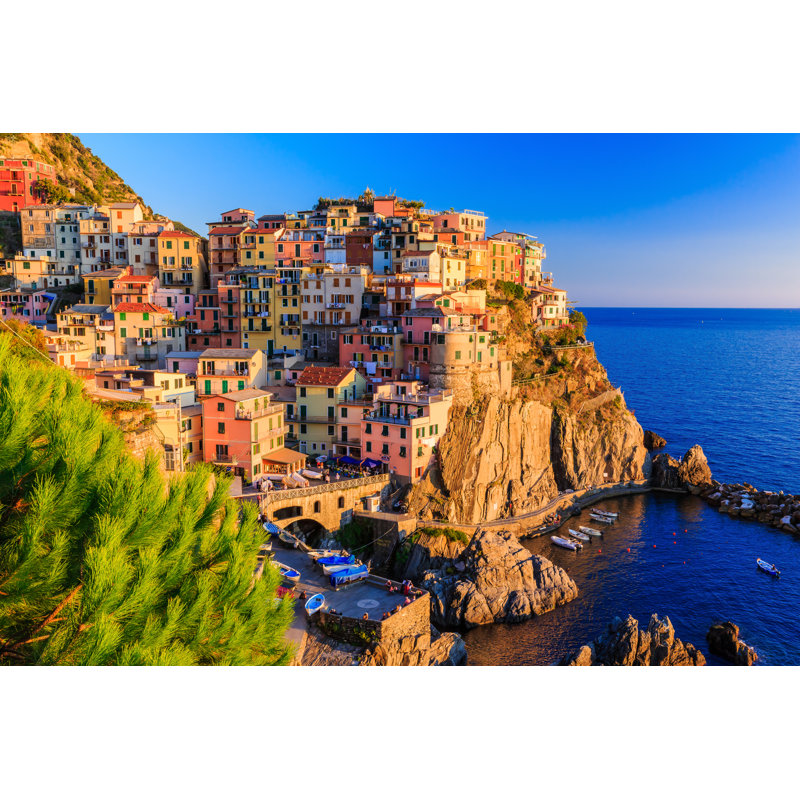 Cinque Terre, Italie par Scstock, H 32 po x l 48 po x P 1,25 po