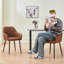 Vintage Upholstered Casual Velvet Dining Chairs with Arms Set of 1/3-114851932-116788297