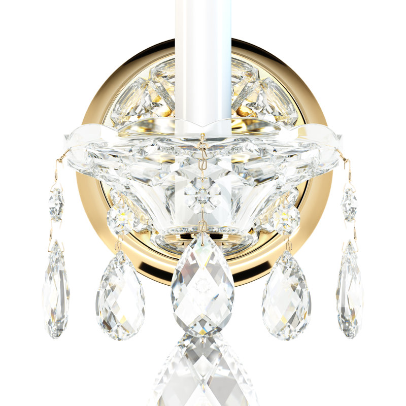Sterling 1 - Light Candle Wall Light, Spectra Clear, Silver