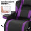 Polyurethane Video Gaming Chair, Adjustable Recliner with Footrest, Lumbar Support and Headrest-103432835