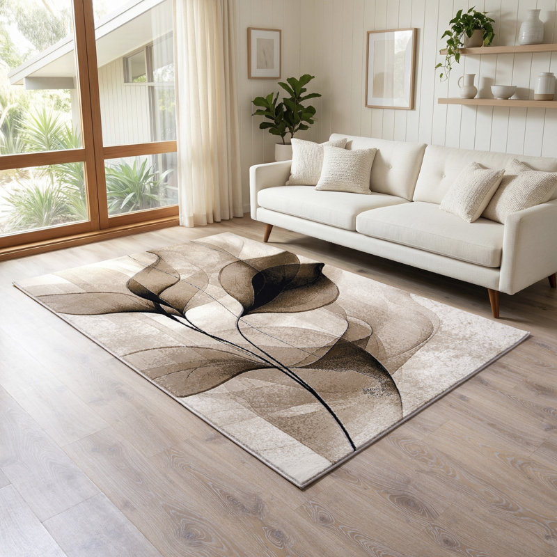 Alva Collection Abstract Patterned Modern & Contemporary Area Rug, 8'1 X 10'5