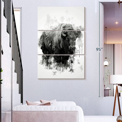 Bison Brampt noir et blanc