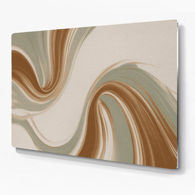 Minimalisme 62, art mural en métal beige
