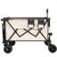 Foldable Wagon With Extended Tailgate, Extra Long Extender Wagon Cart,Beach Wagon Cart Heavy Duty 480Lbs With Large All-Terrain Beach Wheels, Khaki- Gray