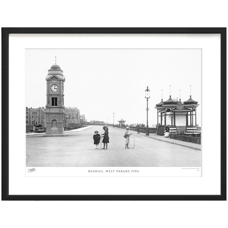 Bexhill, West Parade 1904 by Francis Frith - Single Picture Frame Print, 28cm H x 36cm W x 2.3cm D