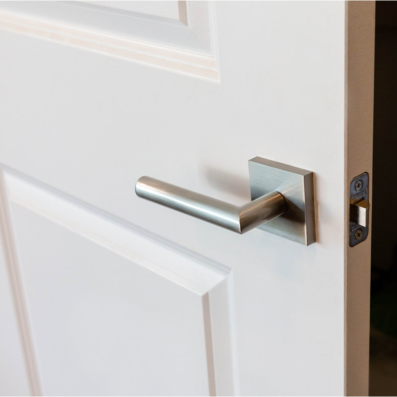 Flat Privacy (Bed & Bath) Door Lever with Square Rosette