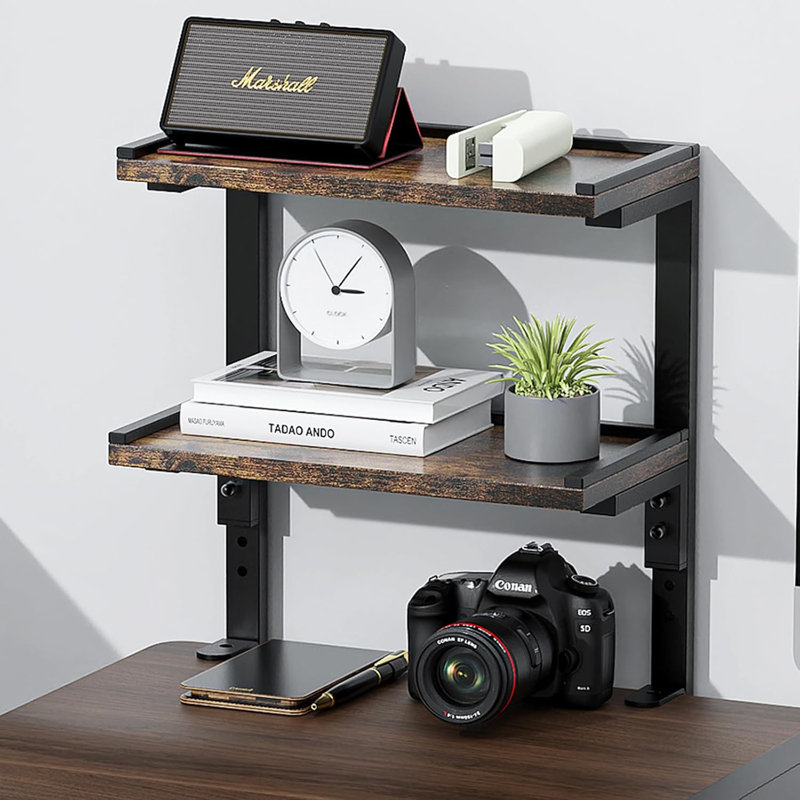 Desk Shelf, Brown/Black