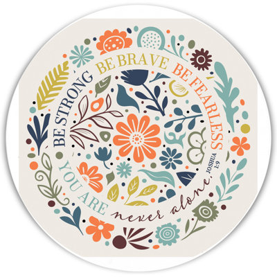 Glass Coaster Be Strong Be Brave 4"