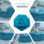 Élégant rangement en velours bleu à motif de losanges en polygone, repose-pieds élégant et option de siège, L 34 po x l 30,5 po x H 13,5 po, convient aux repose-pieds multi-usages, au rangement et à l'organisation de vos magazines dans la chambre à coucher-916406057