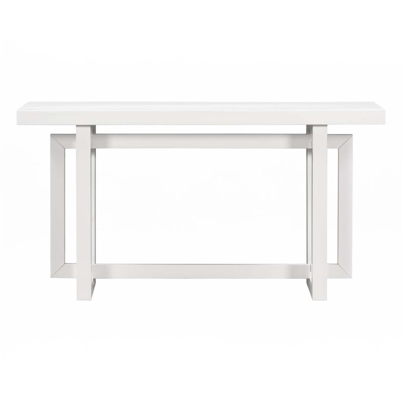 59.1'' Painted Entryway Table With Pine Veneer, White