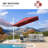 PURPLE LEAF Outdoor White Pole 108'' Square Offset CantileverRed Umbrella Without Base-99441438