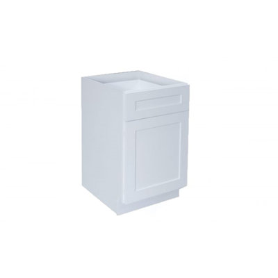 Armoire inférieure de 18 po de style Shaker prête à assembler, blanc