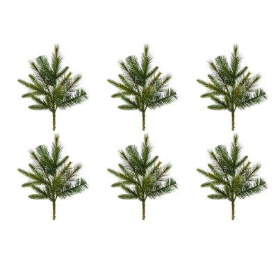 Vickerman Cashmere Pine Artificial Christmas Spray 18'' Faux Pine Plant