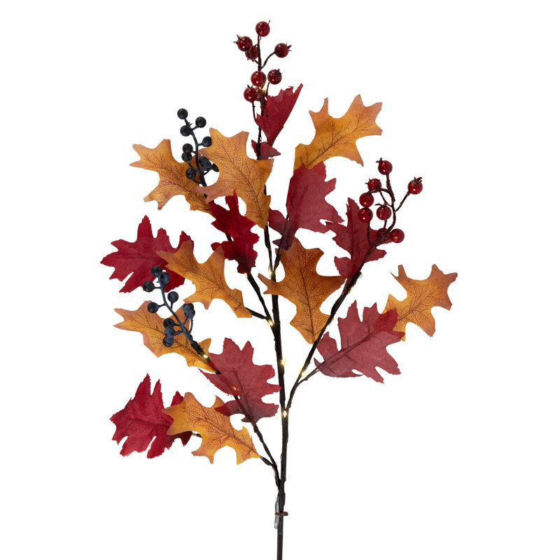 Faux Cranberry/Leaf Branch