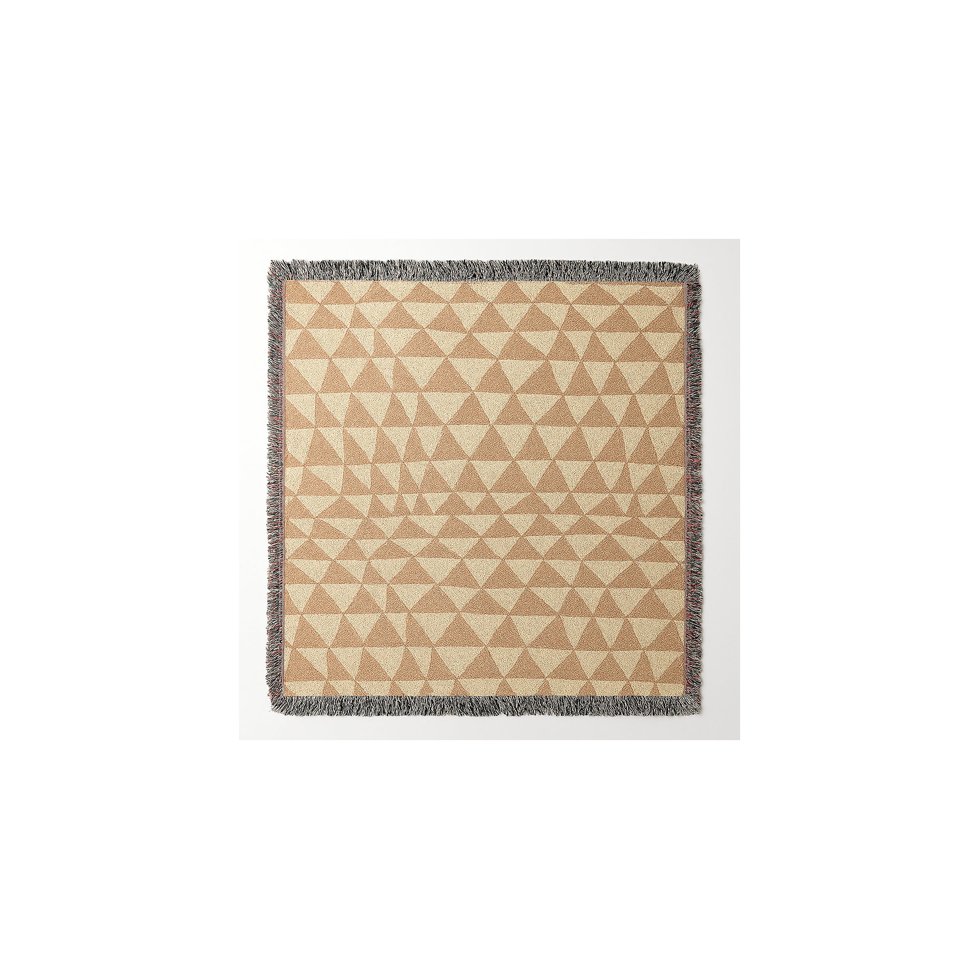 Kelia Cotton Throw Blanket, Twin, Rust/Beige