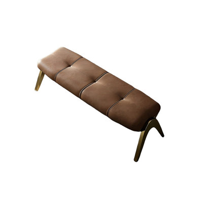 Iacovino Faux Leather Upholstered Bench