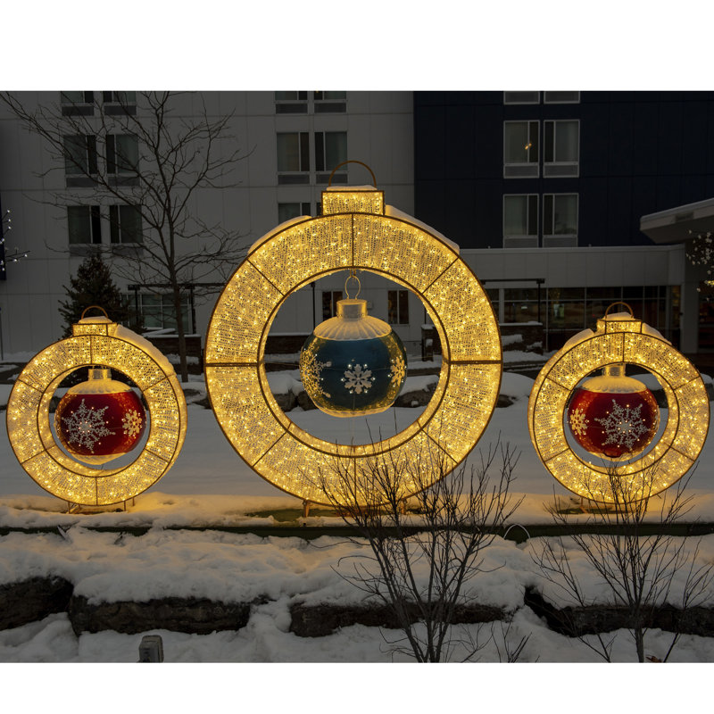 Lighted Commercial Grade LED Christmas Ornament Display Decoration - 11.75'